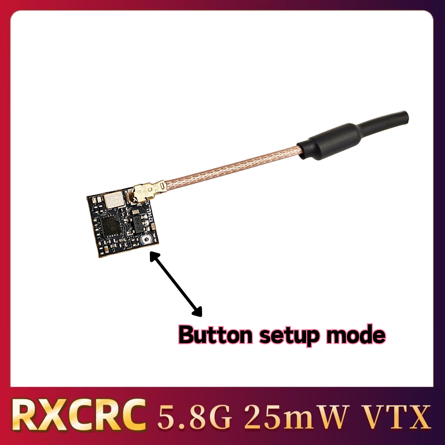 RXCRC 5.8GHz 48CH FPV 25mW Ana - Drone Receiver ulasan dan harga